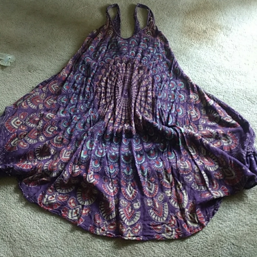 Cotton hippie tank circle dress